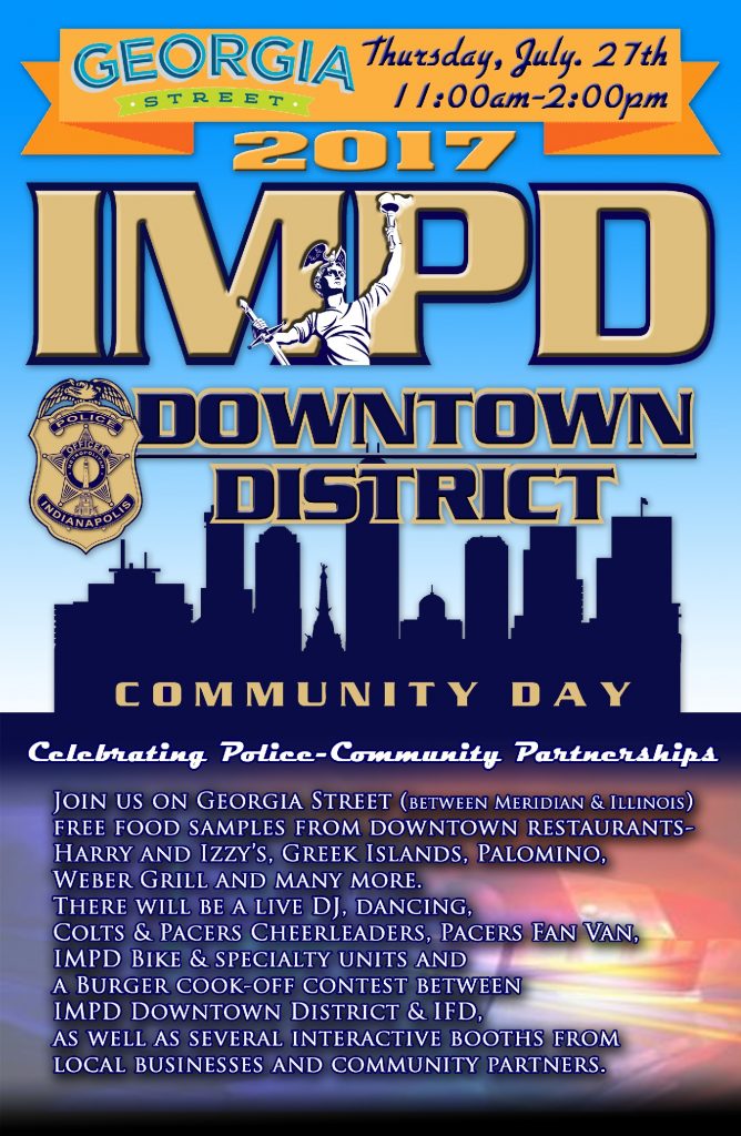 IMPD Downtown District Community Day Indianapolis Event Calendar