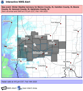Winter Weather Advisory for Marion County 2025 02 14