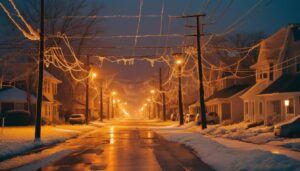 a severe ice storm on roads
