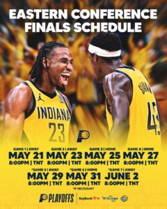 Indiana Pacers 2025 Eastern Conference Finals Schedule