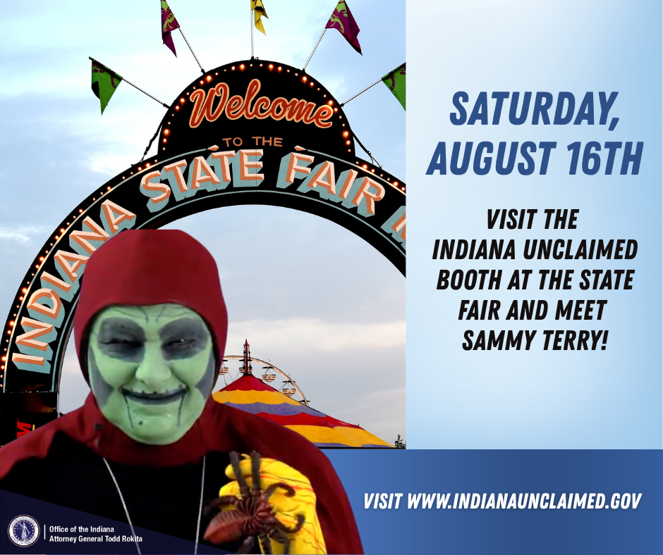 Sammy Terry haunts Indiana State Fair August 16th