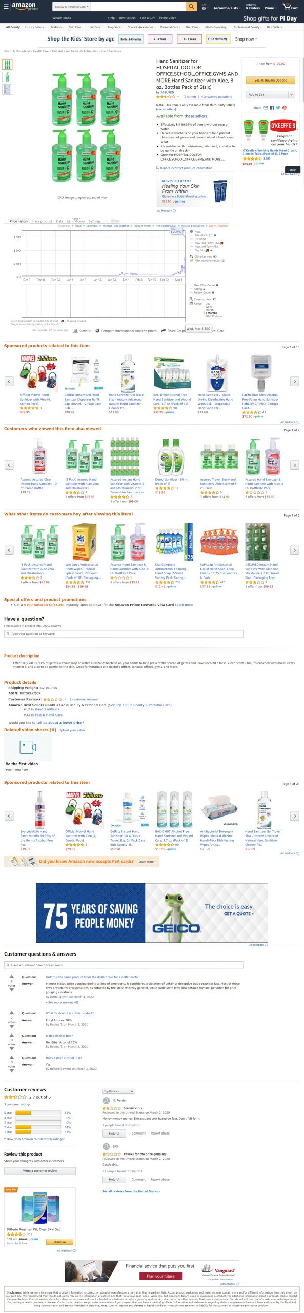 Amazon Price Gouging Screen Shot