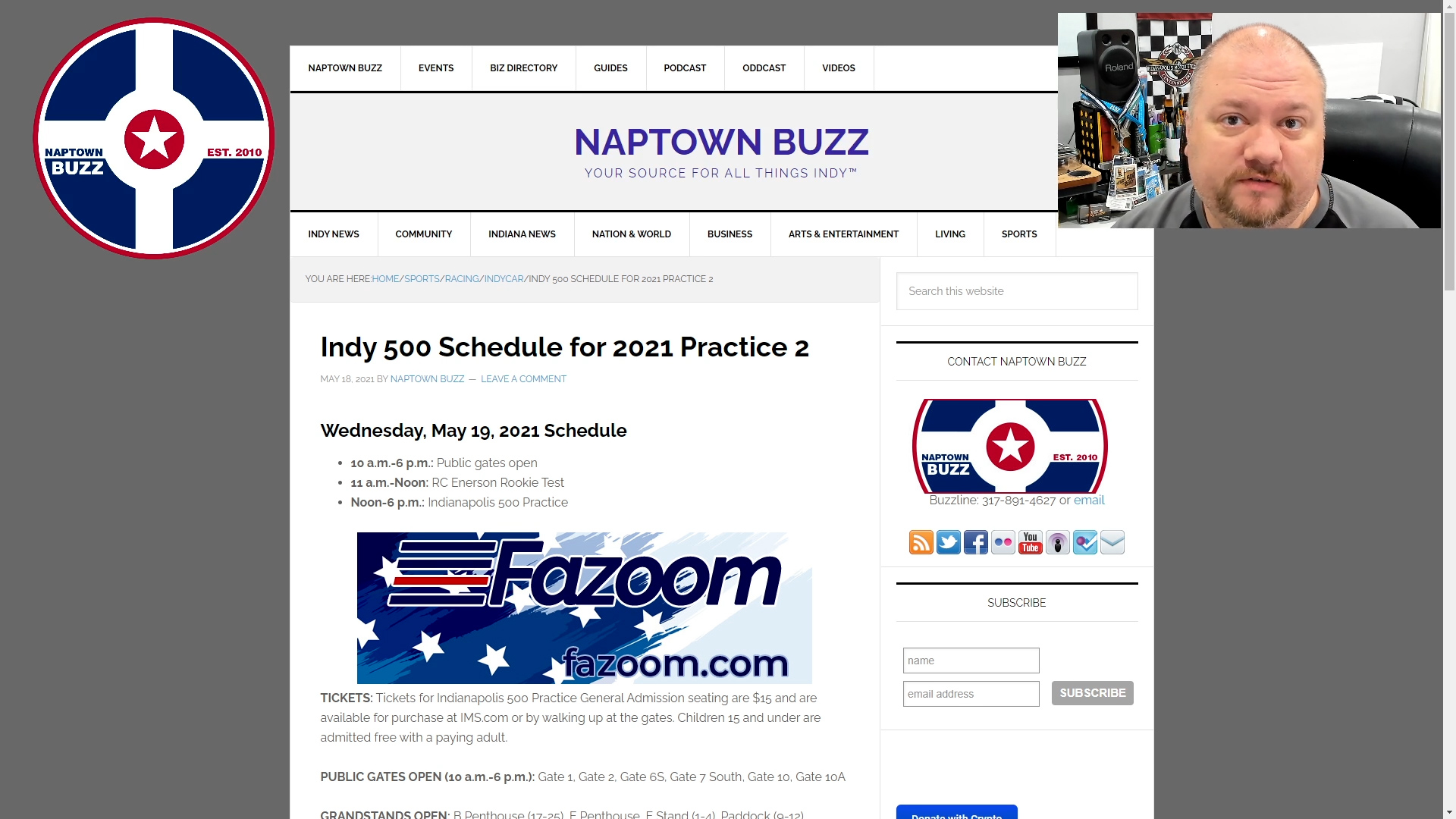 Indy 500 Schedule for May 19, 2021 Practice Day 2
