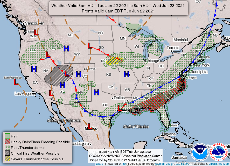 Indianapolis Weather Forecast for June 22, 2021 - Sunny, High 73