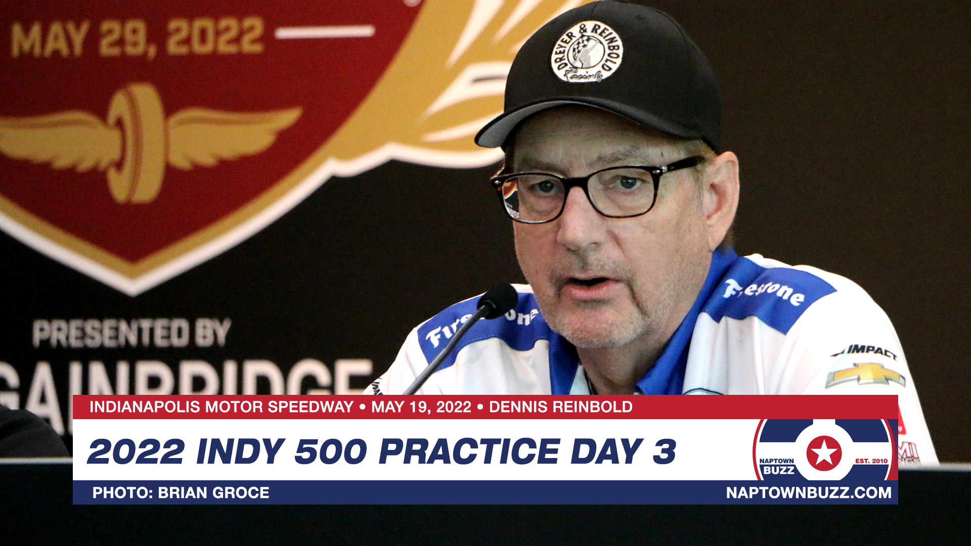 Dennis Reinbold on Indy 500 Practice Day 3 at Indianapolis Motor Speedway on May 19, 2022