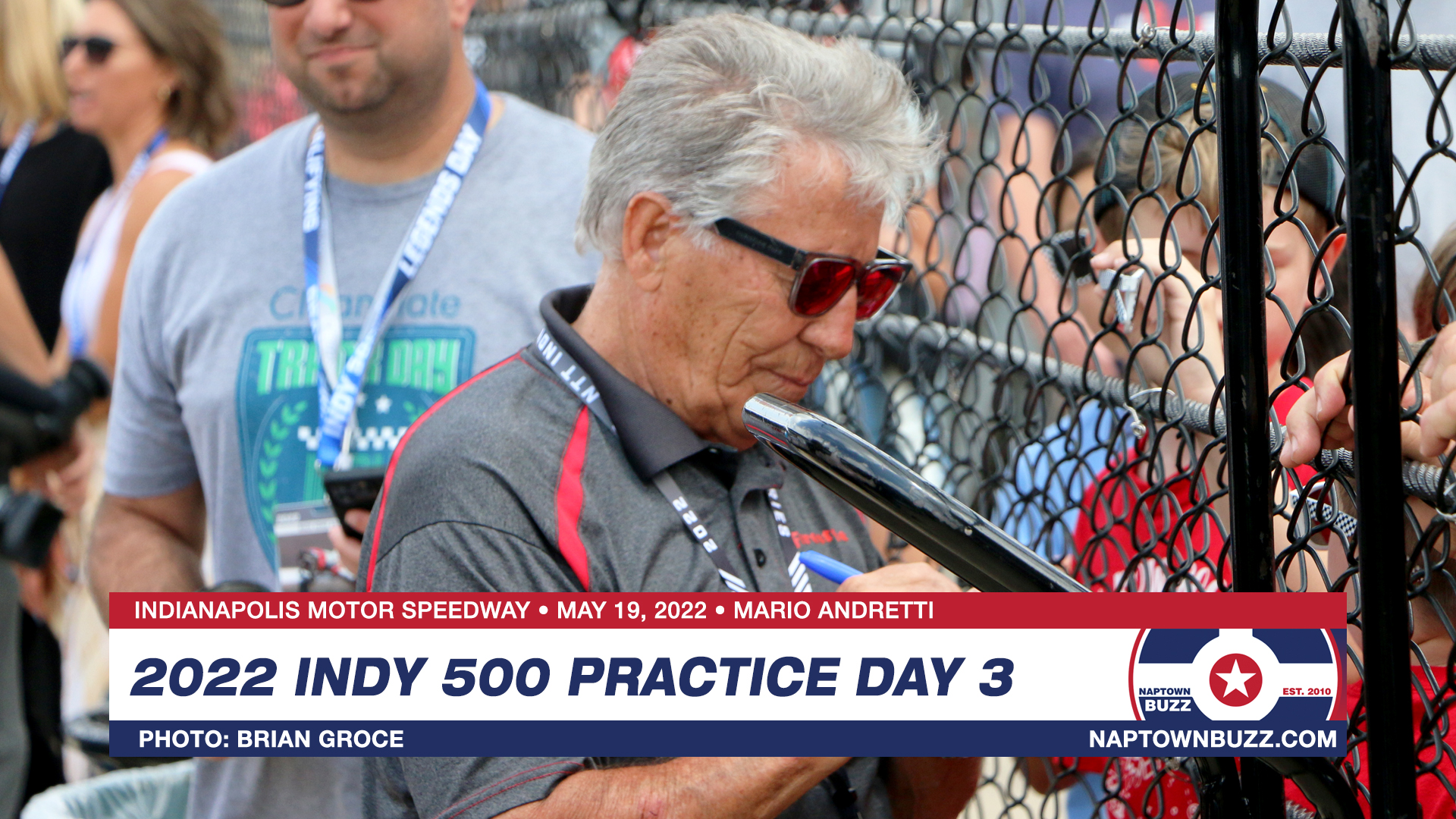 Mario Andretti on Indy 500 Practice Day 3 at Indianapolis Motor Speedway on May 19, 2022