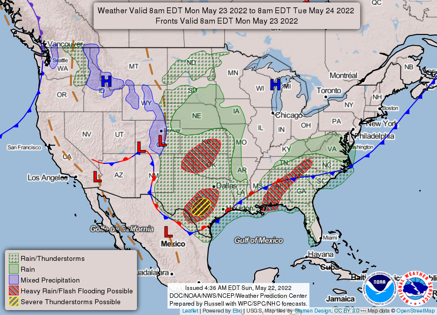 US 3 Day Weather Forecast-2022-05-22