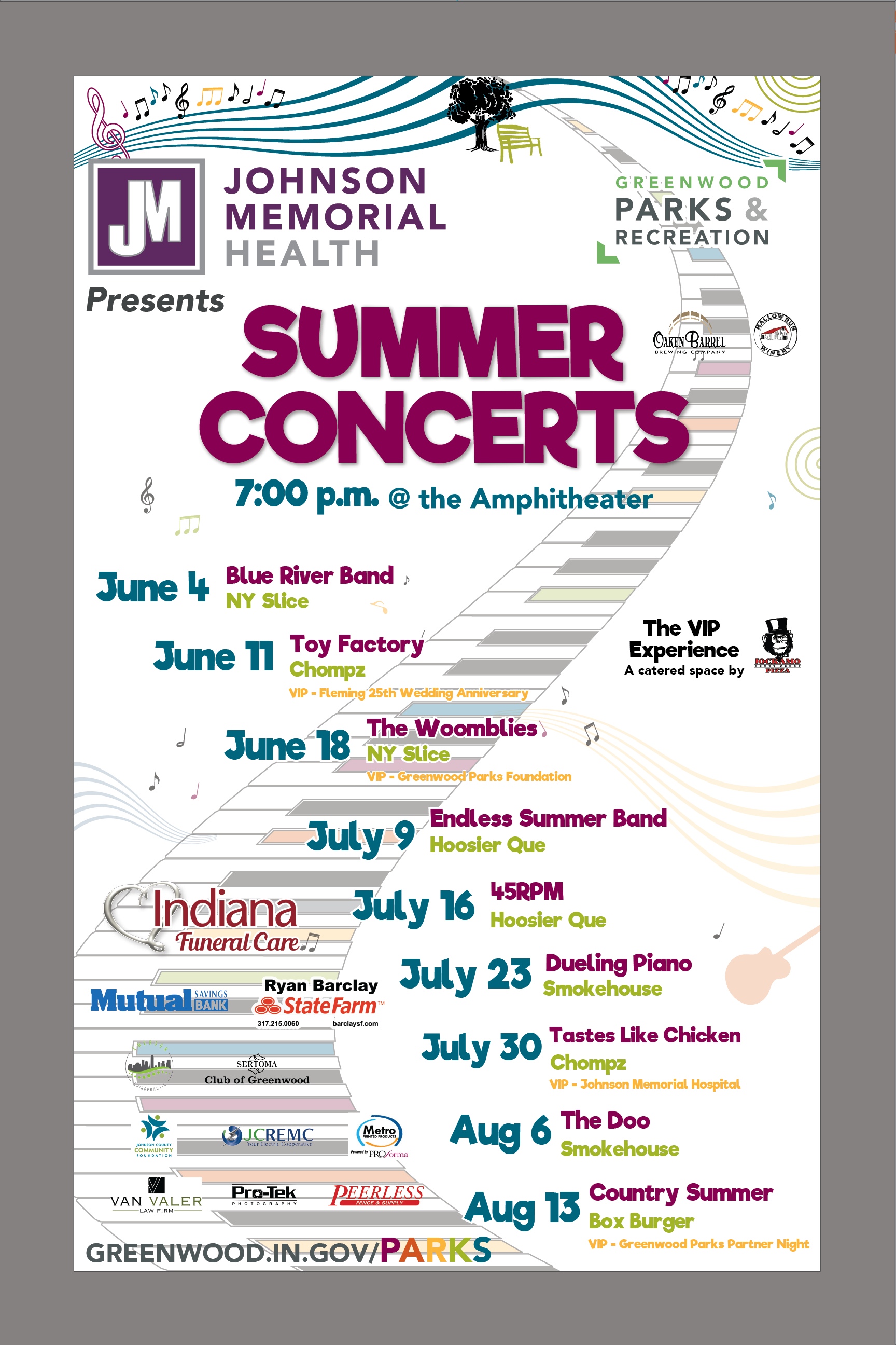 2022 Craig Park Greenwood Amphitheater Summer Concert Series
