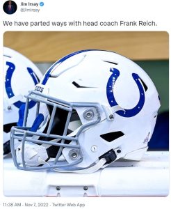 Indianapolis Colts Fire Frank Reich